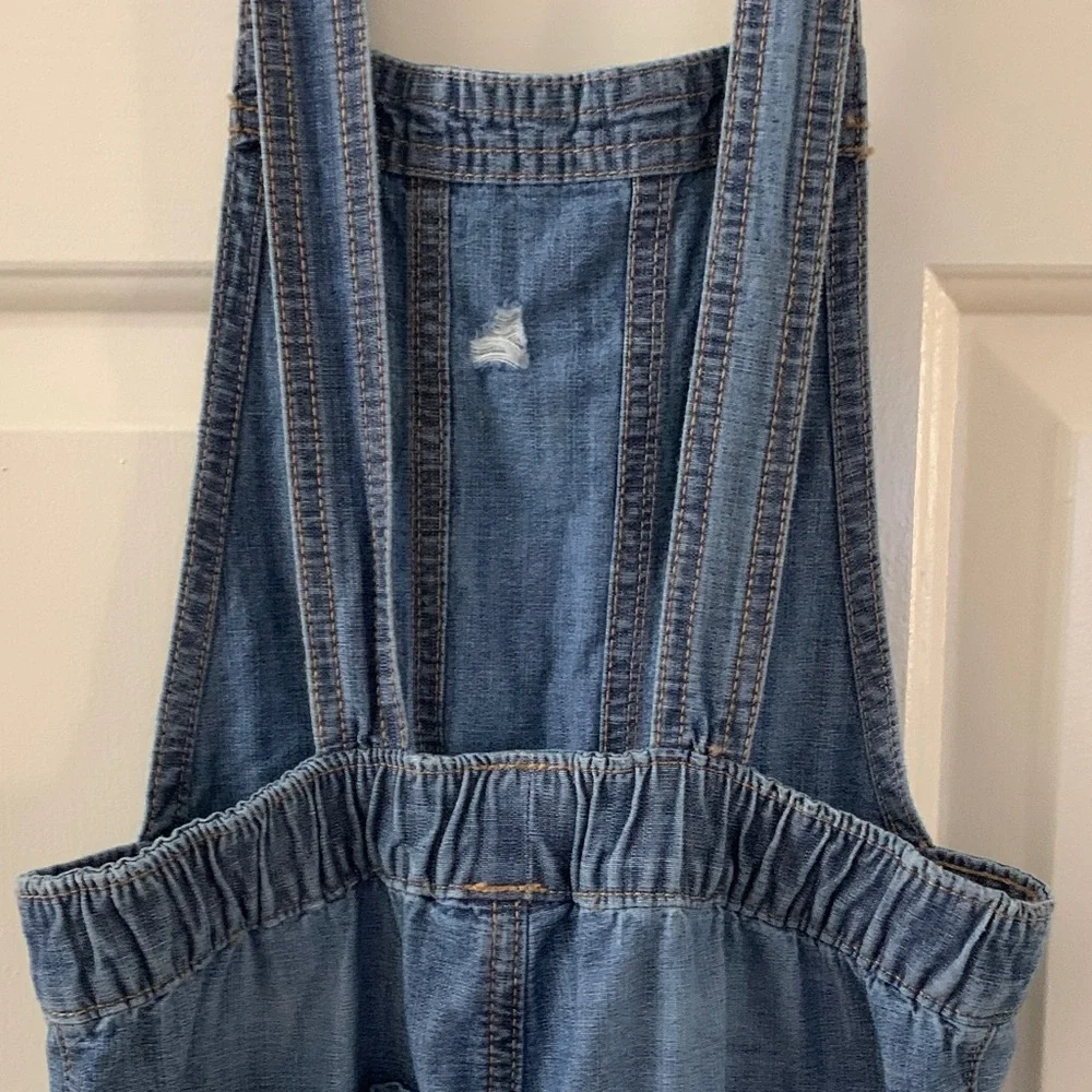 NWT Justice Girls Size 7 Adjustable Denim Overalls